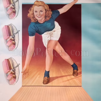 Bowling Girl – Ice Cream Stock Poster
