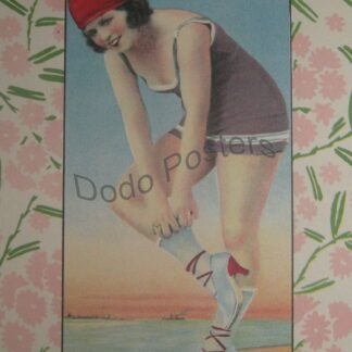 Girl Bathing Suit (red cap)