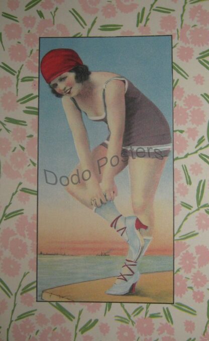 Girl Bathing Suit (red cap)