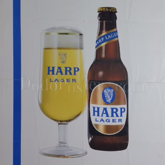 Harp Lager - Bottle & Glass (Guinness)