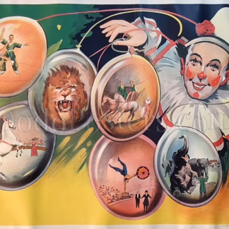 Clown & Balloons | original 1930s UK vintage advertising poster