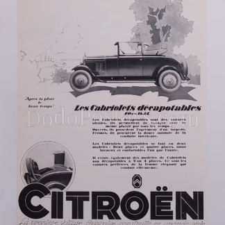 Citroen – Les Cabriolets Décapotables
