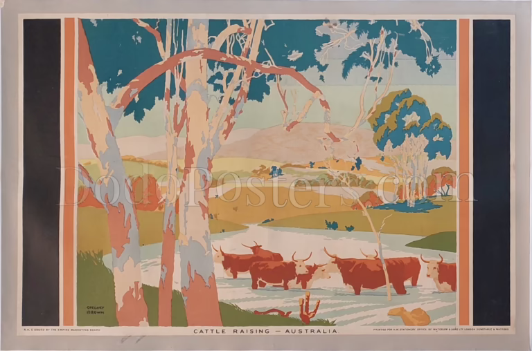 Empire Marketing Board – Cattle Raising, Australia