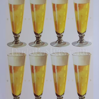 Beer glasses printer’s proof sheet (8-up)