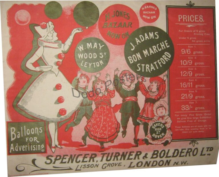Spencer Turner & Boldero Advertising Balloons
